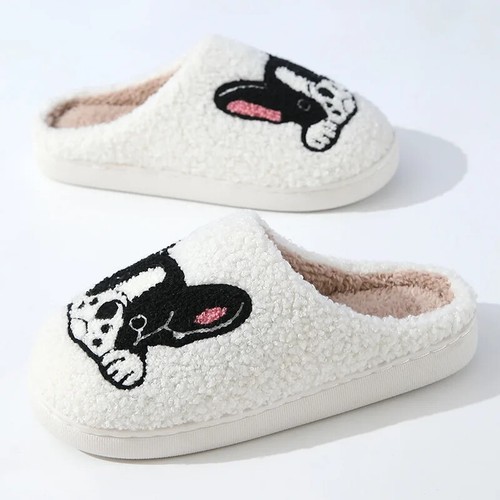 Winter Cartoon Plush Slippers Cute Warm Cozy home Shoes Indoor Household Slides - Picture 10 of 11