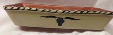 MARKETPLACE PORTUGAL RECTANGULAR BAKER LASAGNA DISH STEER HEAD WESTERN LONGHORN