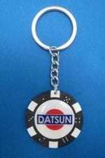 DATSUN LOGO POKER CHIP DICE KEYRING KEY RING CHAIN #034