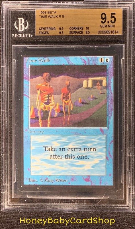 MTG Limited Edition Beta 1993 Time Walk BGS 9.5Q+ (TRUE QUAD+) GEM MINT Power 9