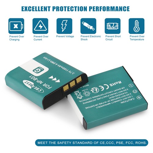 2x baterías + cargador para Sony Cyber Shot NP-BG1 NP-FG1 HX10V HX20V HX30V DSC-T100 - Imagen 3 de 13