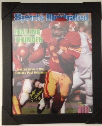 Autographed Marcus Allen 16x20 USC Sports Illustrated Cover Photo W/ GTSM Coa