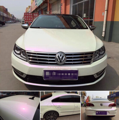 50FT Whole Auto Wrap Chameleon Flat Beige PUR Metal Chrome Vinyl Hood Sticker US