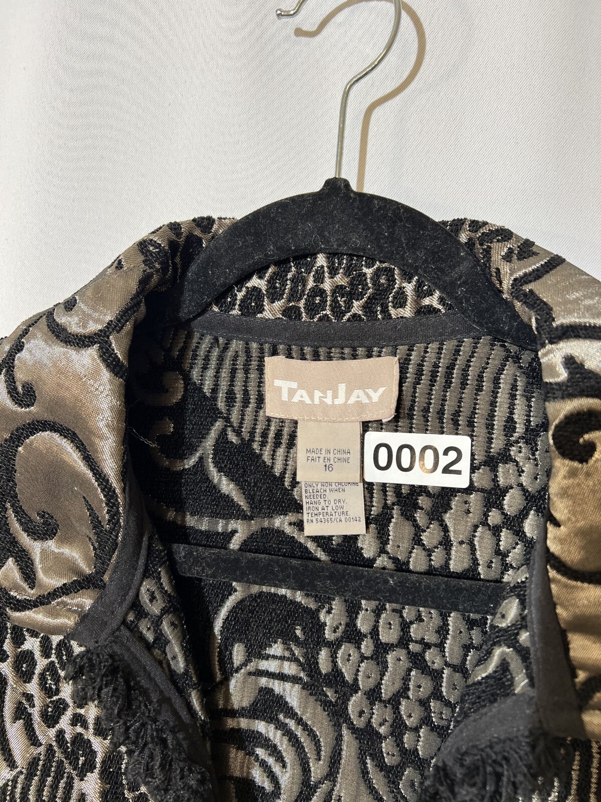 TanJay Womens Patchwork Blazer Jacket Size 16 Pol… - image 2