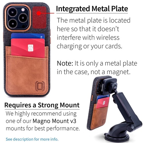 Dockem Fabric Card Case for iPhone 13/14/15, Pro, Plus, Pro Max; M2F - Picture 22 of 119