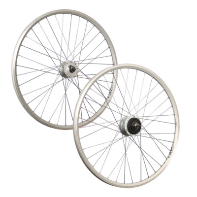 Laufrad 28 Zoll Satz Set Shimano Dynamo DH-C3000 Nexus SG-C6000 Inter 8 silber