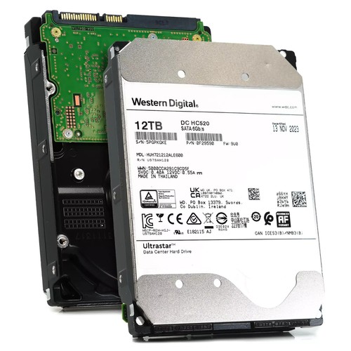 WD Ultrastar DC HC520 12TB 7.2K RPM SATA 6Gb/s 3.5" HDD HUH721212ALE600 0F29590