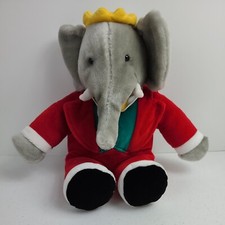 Gund Vtg 1988 Babar The King Elephant Plush Stuffed Animal 14" NO Stains Rips