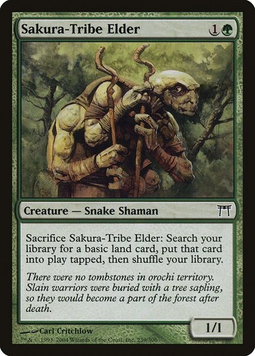 Sakura-Tribe Elder SP/PL Champion of Kamigawa MTG Magic the Gathering Green Eng - 第 1/1 張圖片