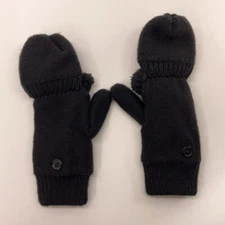 Black Mitten With Convert Top Fingers Fashion By Mirabeau