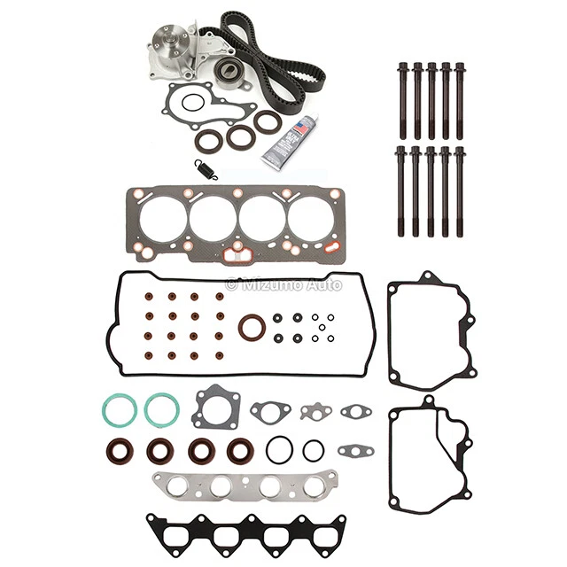 头垫圈套装定时皮带套件水泵适合 93-97 丰田 Geo 1.6 4AFE — 第 2/4 张图片