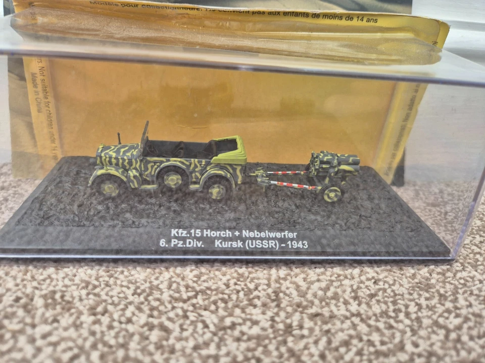 ALTAYA DEAGOSTINI 1/72 KFZ.15 HORCH + NEBELWERFER USSR 1943 WW2 TANK + MAG - Image 2 of 3