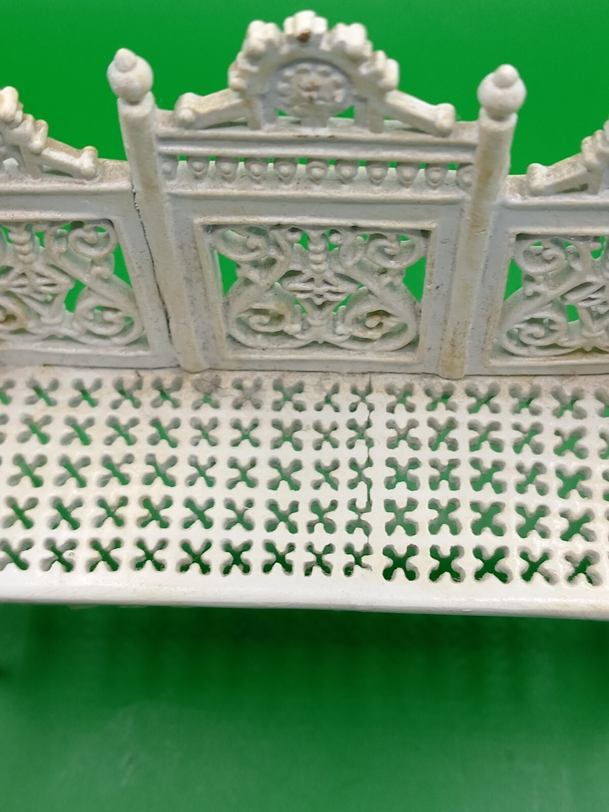 vintage artisan metal garden bench. eBay