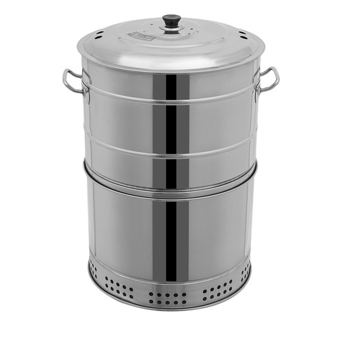 Barbecue in acciaio inox a botte, griglie a carbone, separazione olio-carbonio 360° esterno - Foto 7 di 10