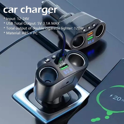 Dual USB Car Charge Cigare socket Lighter Fast Car Power Adapter Car Best~ F2W1 - Zdjęcie 7 z 8