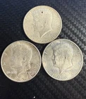 3 1964 Kennedy 90% Silver Half Dollars Circulated