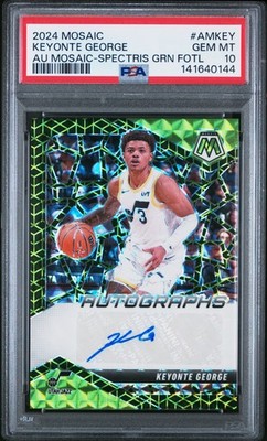 2024 PANINI MOSAIC AUTOS MOSAIC SPECTRIS GREEN FOTL KEYONTE GEORGE 3/5 PSA 10