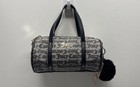 Juicy Couture Black Beige Gothic Logo Mini Barrel Bag Pom Pom Gold Hardware NWT — photo 1