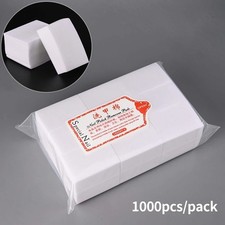 New 1000pcs UV Gel Tips Cotton Nail Polish Cleaner Remover Wipes Lint Free White