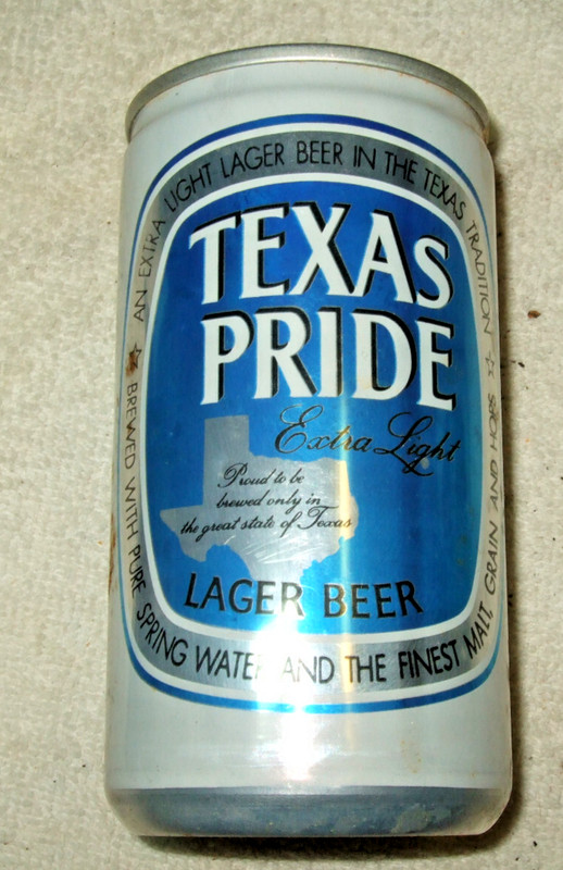 Texas Pride Extra Light Beer Can