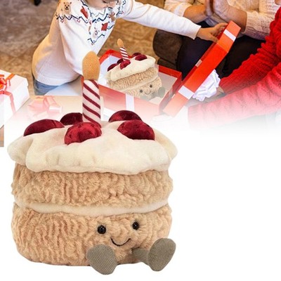 Jellycat-Stil Geburtstagstorte-Plüschspielzeug mit Staubbeutel - Süßes Geschenk