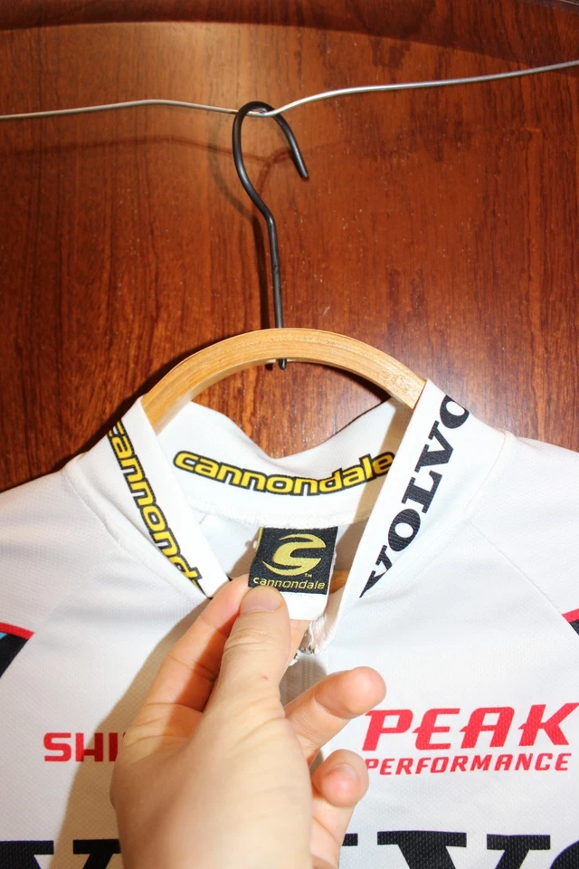 Camiseta deportiva de ciclismo vintage Shimano Peak Cannondale Volvo Team - talla L Foto 4 de 4