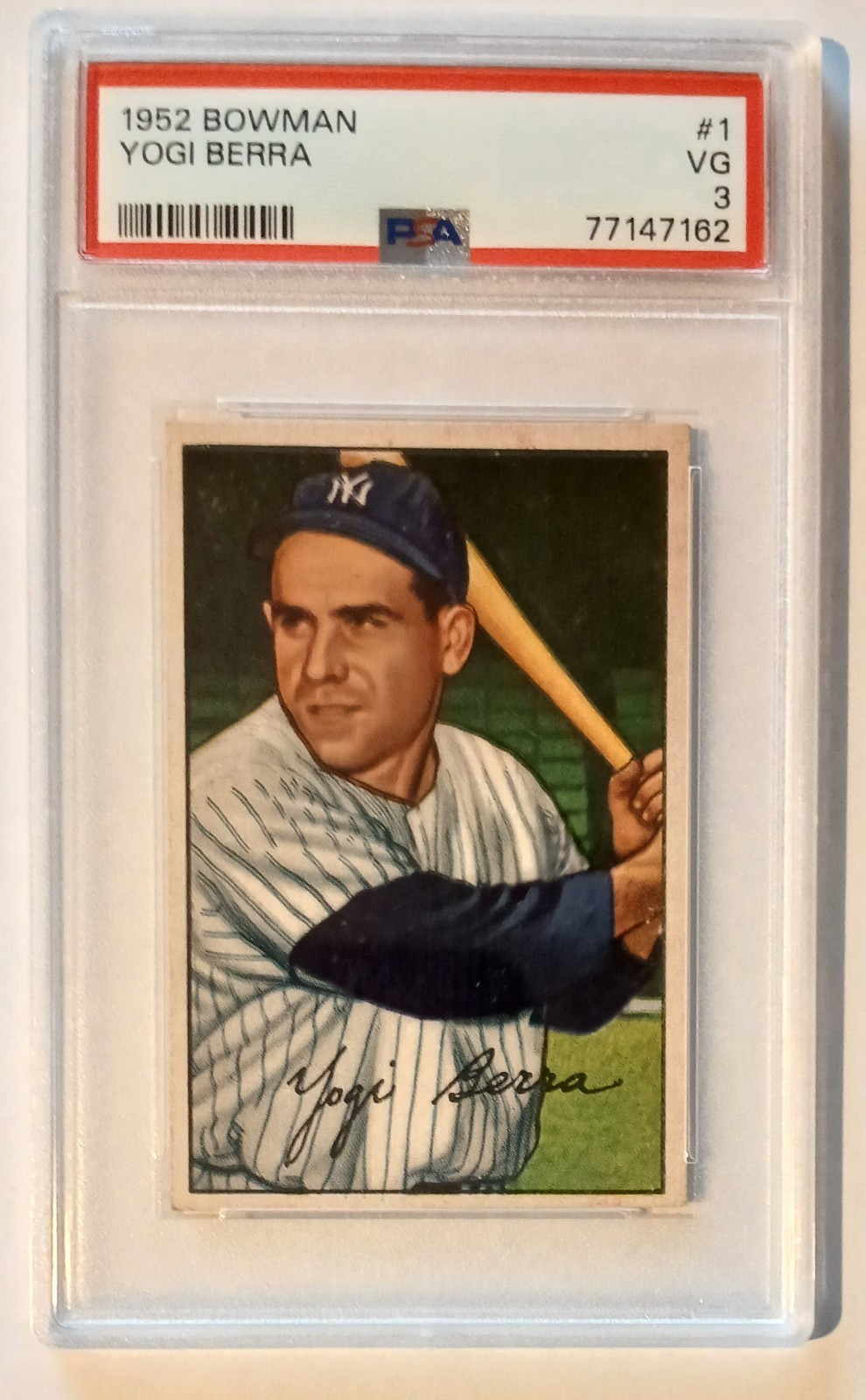 1952 Bowman #1 Yogi Berra PSA 3
