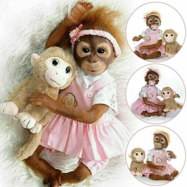 50Cm Reborn Baby Lebensecht Reborn Puppen Vollsilikon Vinyl Neugeborene Puppe DE-image