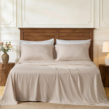 100 Viscose Derived from Bamboo Sheet Set 4Pcs Luxury Cooling Soft Breathable S