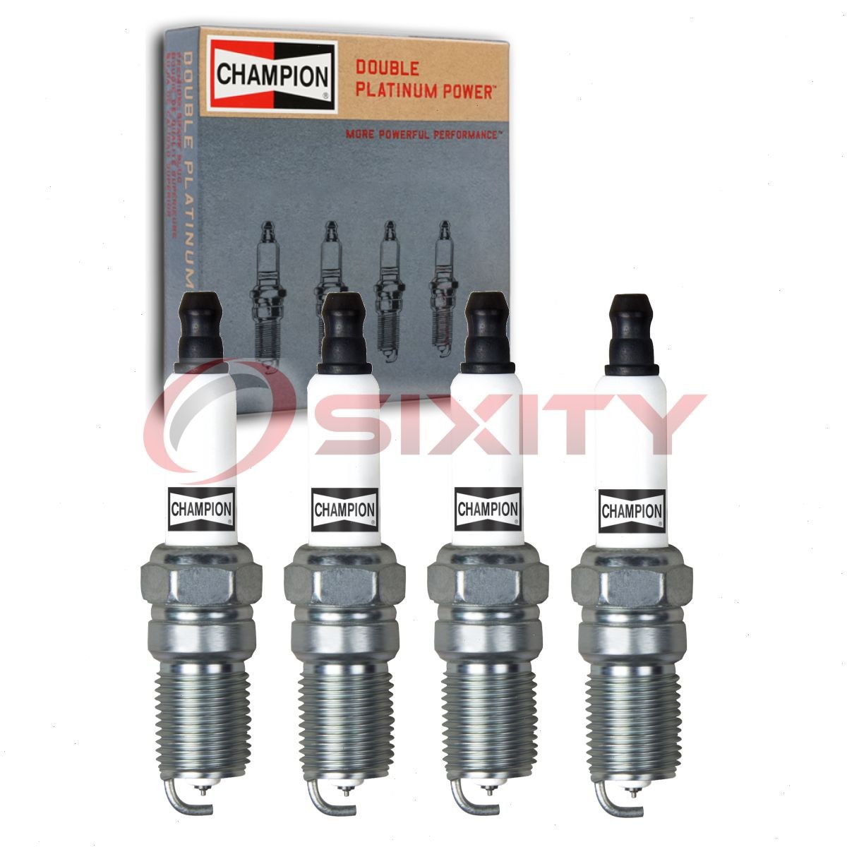 4 pc Champion Double Platinum Spark Plugs for 2010-2013 Ford Transit Connect nt