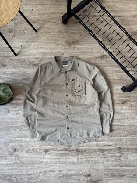 Men Jack Wolfskin Shirt Beige 36 / S / 44