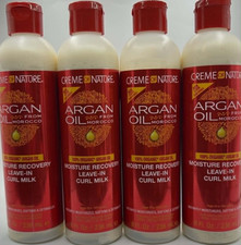 4PK Creme of Nature Argan Oil Moisture Recovery Leave-In Curl Milk  8.0 OZ EA