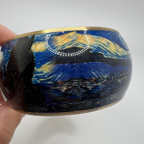 Sternennacht Van Gogh Messing & Harz Armreif Armband Metro Art Museum Neu