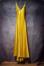 Perfectly Classy Yellow Satin Strappy Maxi DressLulus