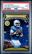 2024 Panini Certified Z Certified Stars Anthony Richardson #2 Gold /25 PSA 9