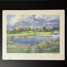 Tom Lynch Watercolor Litho Print Signed PGA National Resort Florida 18” x 22”