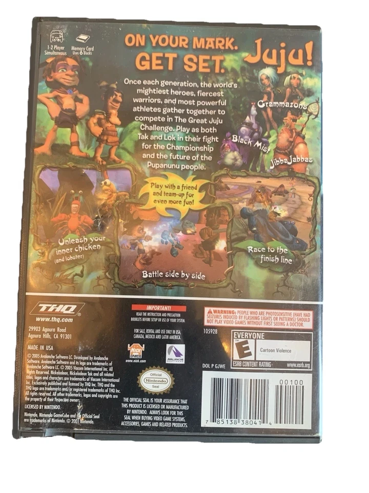 Tak The Great Juju Challenge GAMECUBE *USED AND UNTESTED* - Image 2 of 2