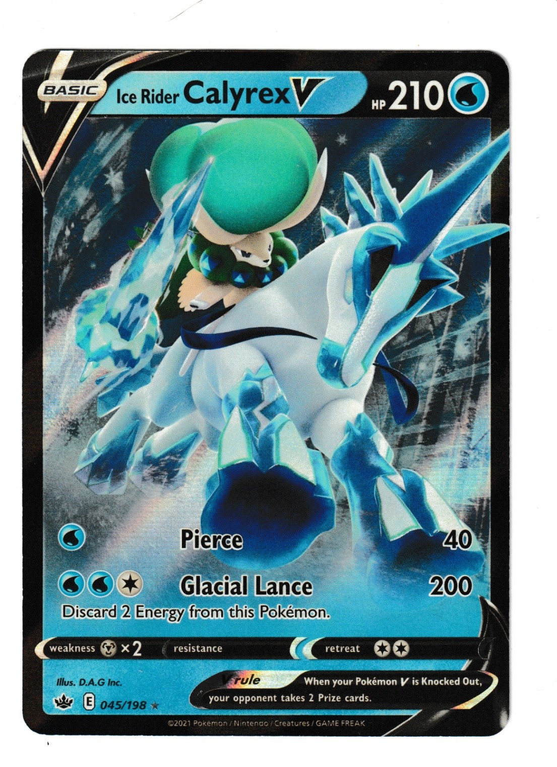 Ice Rider Calyrex V Ultra Rare SWSH06: Chilling Reign 045/198 NM