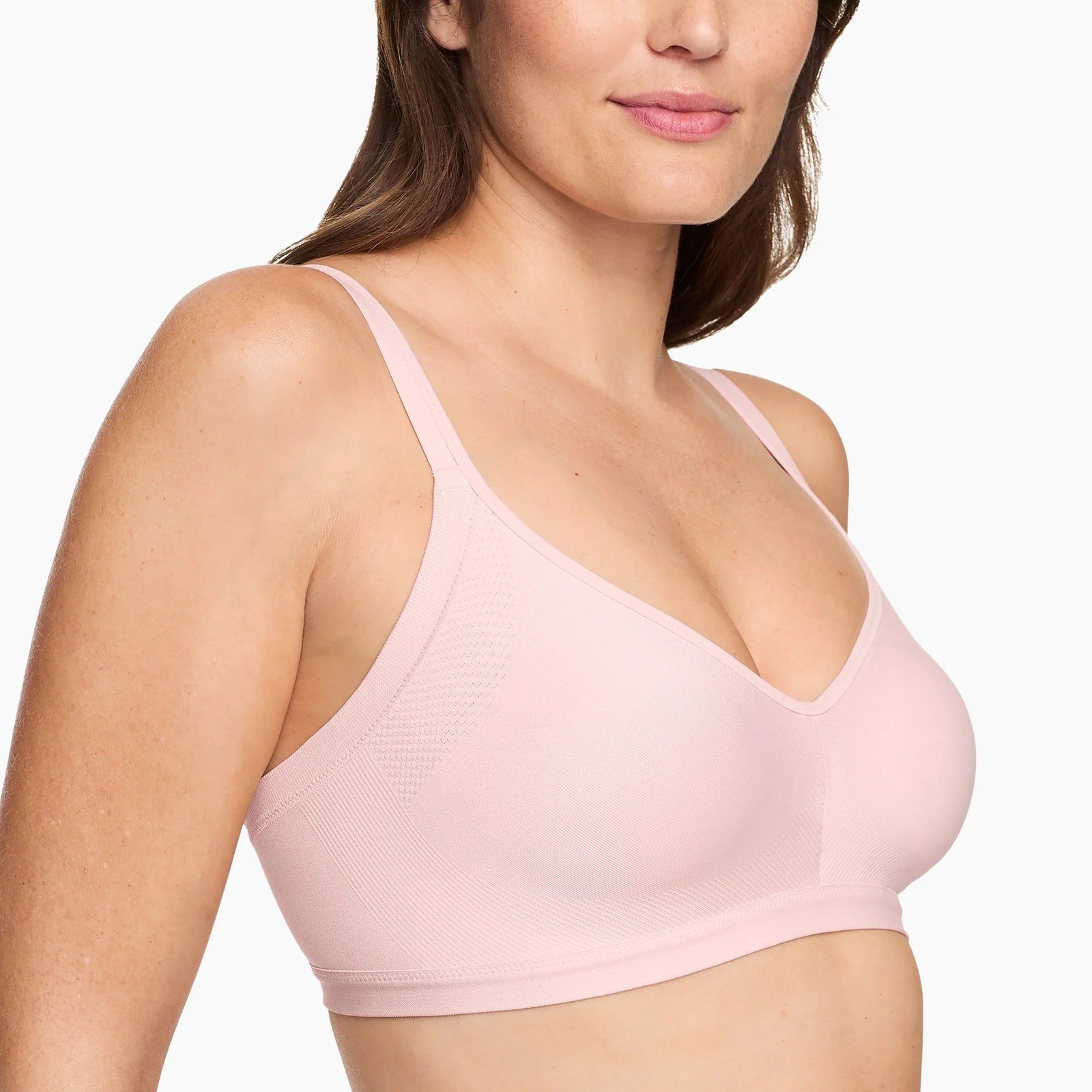 Warners Blissful Benefits Super Soft Wireless Lightly Lined Comfort Bra 38B Pink