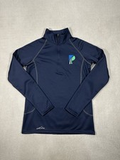 Eddie Bauer Men  s Medium Quarter Zip Pullover Lightweight Fleece Navy Blue