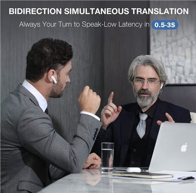 Timekettle WT2 Edge W3 Translator Device, Bidirection Simultaneous Translation