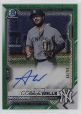 2021 Bowman Chrome Mega Box Mojo Green Refractor 44/99 Austin Wells Auto 4d3