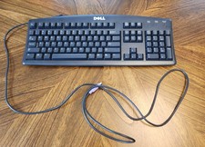 Dell Black Keyboard Model SK-8110 With Purple PS/2 Plug Wired CN-07N242