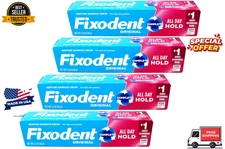 Original Denture Cream Adhesive 2.4oz Tubes 4 Pack – Strong Hold Fixodent