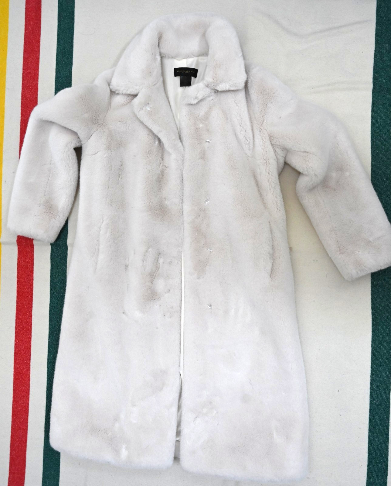 Donna Karan Faux Fur Women's Coat, US Size Small
