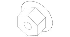 Genuine NISSAN Suspension Trailing Arm Nut 54588-ED00A