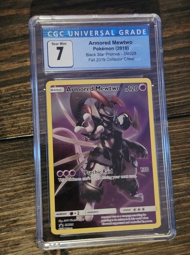 CGC 7 2019 Pokémon TCG Armored Mewtwo SM228 Black Star Promo NM+ LOOK!!!!