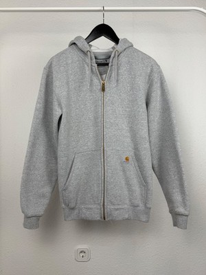 Carhartt Gray Cotton Midweight K122 Basic Men's Workwear Zip Hoodie Size XS
