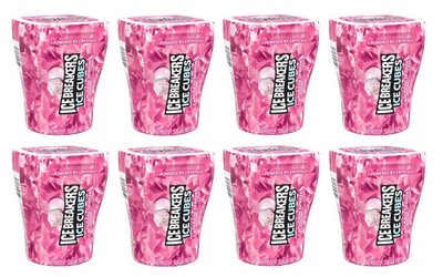 Ice Breakers Ice Cubes Bubble Breeze Sugar Free Gum Xylitol 40 Count (Pack of 8)