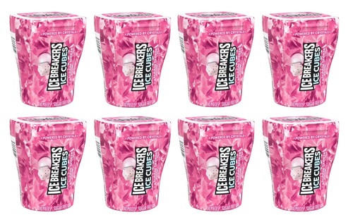 Ice Breakers Ice Cubes Bubble Breeze Sugar Free Gum Xylitol 40 Count (Pack of 8) - Afbeelding 1 van 9